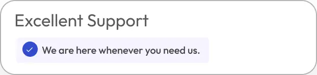 Excellent Support Graphic